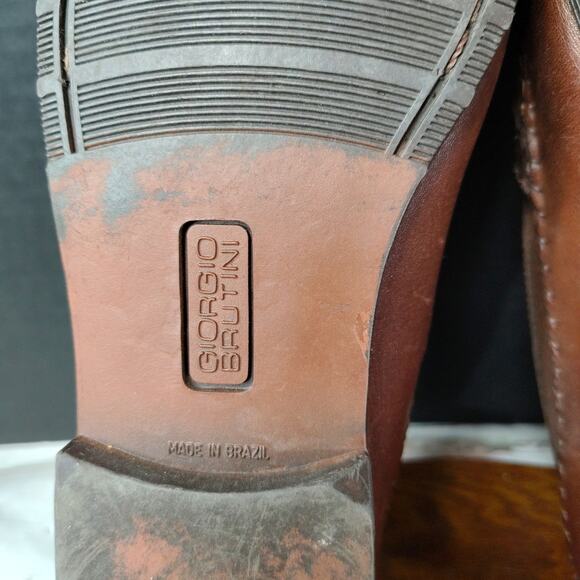Giorgio Brutini Brown Tassel‎ Naples Leather Loafers Men's Size 10.5D - Picture 8 of 8